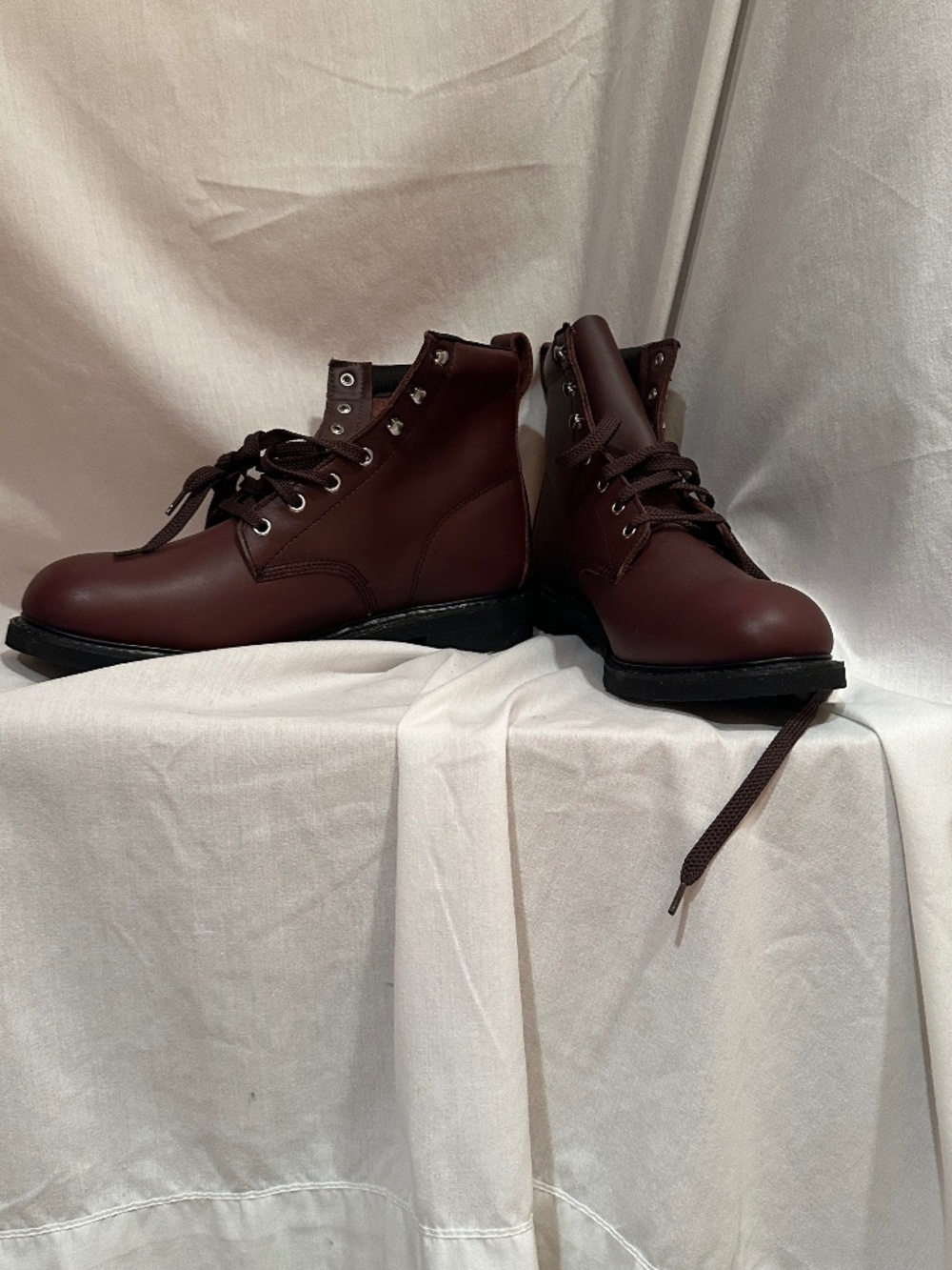 Mason Comfort Footwear Mens 11 E2 Wide Brown Leather Boots New Old Stock NOS